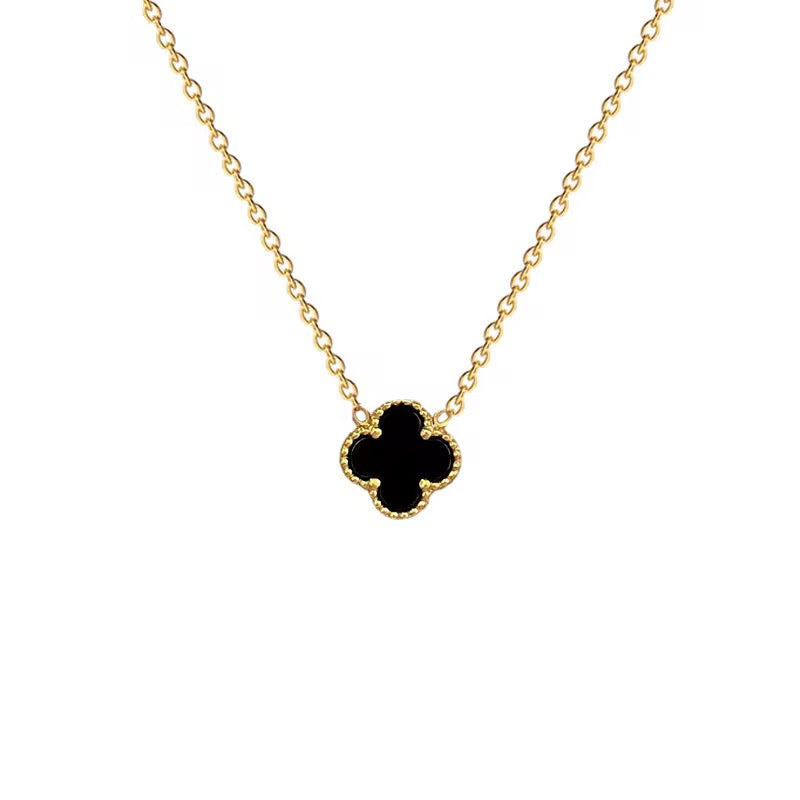 Collar clover dorado 925